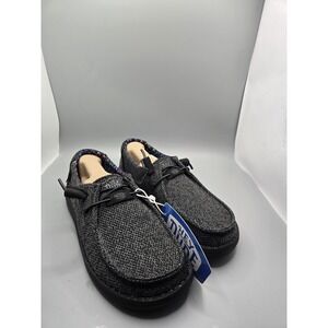 Hey Dude Wendy Sox Micro Total Black Slip On‎ Shoes Women's 5 Lightweight